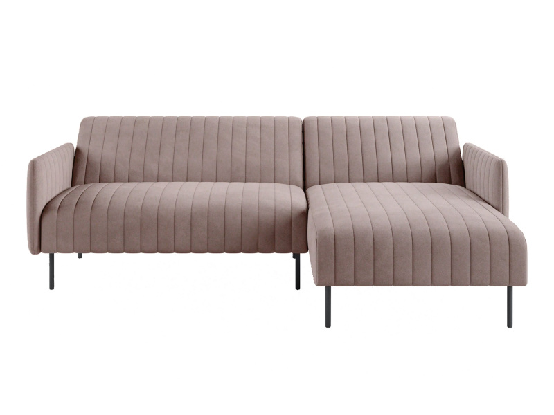 Baccara диван-кровать с шезлонгом, с подлокотниками, бархат 17